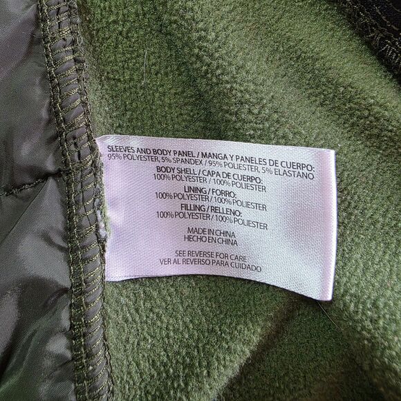 Orvis Jacket Green Fleece Puffer Full Zip for Hiking & Outdoors, L, Olive Green - Picture 4 of 14